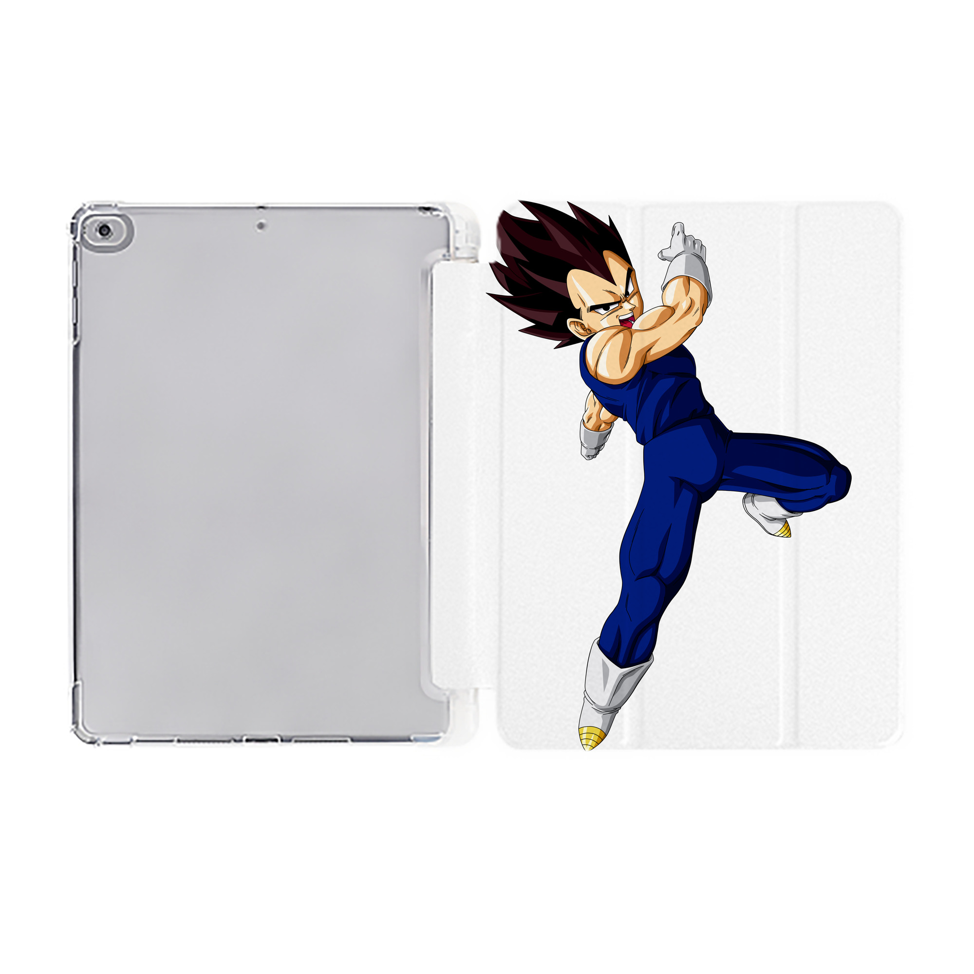 （画像用） ドラゴンボール ベジータ四世（Bejīta Yonsei）DRAGON BALL Vegeta IV IPad ケース ペン収納付き 三つ折りスタンド PUレザー×シリコン 対応機種9.5/10.5/10.9インチ